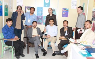 With intellectual friends